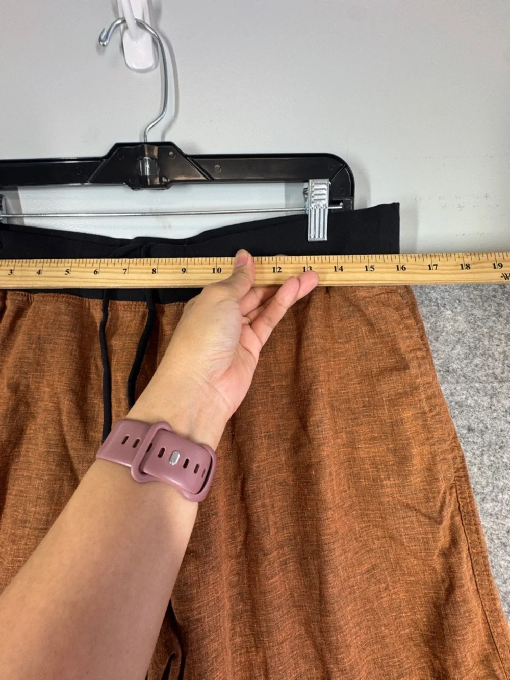 Prana Brown Pull On Hemp Blend Pants  Elastic Waist Comfy Casual Outdoor Size M - Picture 4 of 16